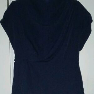 Elegant Navy Blue Women's Blouse